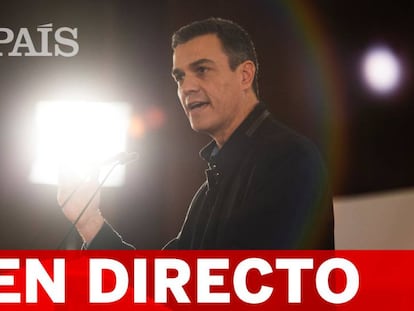 Retransmisión en directo de la intervención de Pedro Sánchez.