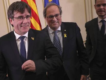 Puigdemont, el pasado lunes en Bruselas. En vídeo, declaraciones de Puigdemont.