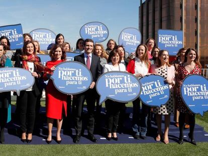 Casado, en un acto con candidatas autonómicas y municipales. En vídeo, declaraciones de Pablo Casado en la cadena COPE.