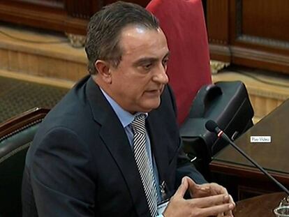 Manel Castellvi, en la sesión de este jueves del juicio del 'procés'.