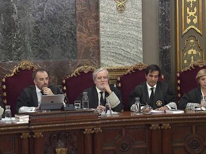 Imagen tomada durante el juicio del 'procés' en el Tribunal Supremo. En vídeo, Puigdemont buscó en China financiación para la DUI.