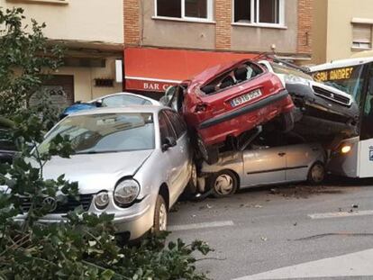 Un conductor de autobús de Málaga sufre un infarto y arrolla a nueve coches