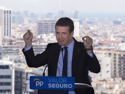 Pablo Casado, durante la presentación del programa del PP.