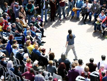 Pablo Iglesias, en un acto en Nalda, La Rioja. / En vídeo, las declaraciones del Secretario General de Podemos.