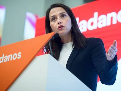 La portavoz de la Ejecutiva de Ciudadanos, Inés Arrimadas. En vídeo, las declaraciones de Arrimadas sobre posibles pactos con el PSOE.