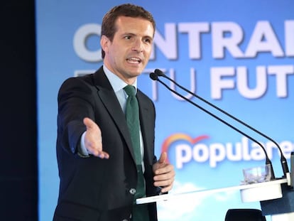 Pablo Casado, este miércoles, en Toledo.