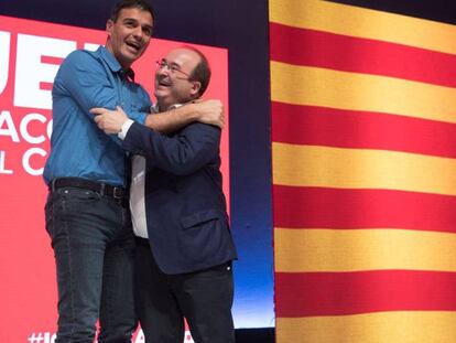 Pedro Sánchez y Miquel Iceta, en una imagen de marzo pasado.