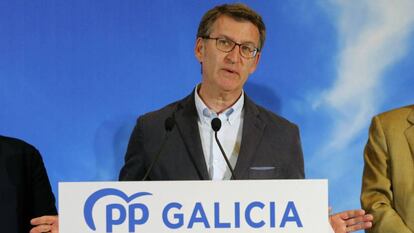 E presidente de la Xunta de Galicia, Alberto Núñez Feijóo, valora los resultados de las elecciones municipales.