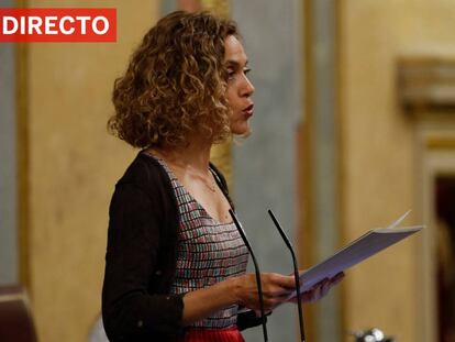 Retransmisión en directo de la comparecencia de Meritxell Batet para anunciar al fecha de la investidura.
