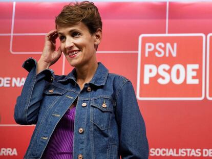 La secretaria general del PSN y candidata a presidir Navarra, María Chivite. En vídeo, sus declaraciones.