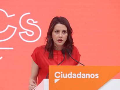 La portavoz parlamentaria de Ciudadanos, Inés Arrimadas.