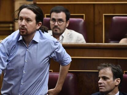 En vídeo, Pablo Iglesias, durante su intervención en el debate de investidura.