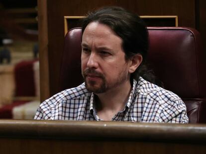 Pablo Iglesias, el pasado jueves en el Congreso. En vídeo, declaraciones de Pablo Echenique este lunes.