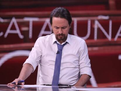 Pablo Iglesias, antes de su entrevista televisiva en Antena 3. En vídeo, las declaraciones del líder de Podemos.
