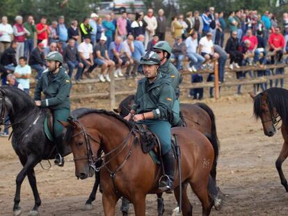 Agentes de la Guardia Civil durante la celebración del Toro de la Vega este año.