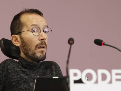 Pablo Echenique en un acto de Podemos. En vídeo, declaraciones del secretario de acción de la formación morada.