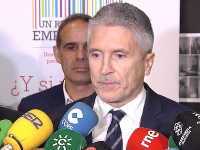 El ministro del Interior en funciones, Fernando Grande-Marlaska, la semana pasada, en Cádiz. En vídeo, Marlaska responde a las acusaciones y valora la situación en Cataluña.