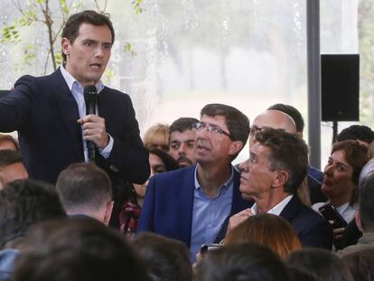 Rivera, en una imagen tomada este miércoles. En vídeo, declaraciones del líder de Ciudadanos esta mañana en Telecinco.