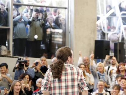 Pablo Iglesias, este jueves en Bilbao.