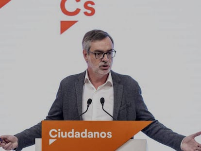 El secretario general en funciones de Ciudadanos, José Manuel Villegas.