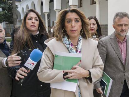 La secretaria general del PSOE-A, Susana Díaz, el pasado 14 de noviembre en Sevilla. En vídeo, declaraciones de Juan Cornejo, secretario regional del PSOE andaluz.