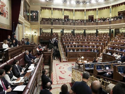 El Congreso de los Diputados, en la sesión constitutiva de la XIII Legislatura.