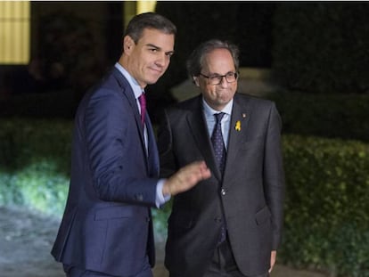 Pedro Sánchez y Quim Torra, en diciembre de 2018. En vídeo, declaraciones de la portavoz del Govern, Meritxell Budó.