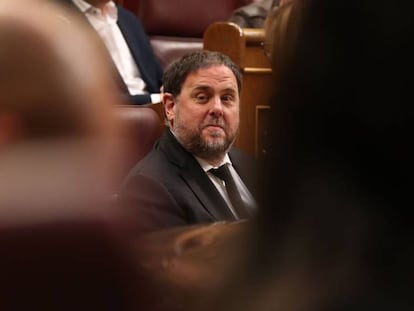 Oriol Junqueras en el Congreso de los Diputados.