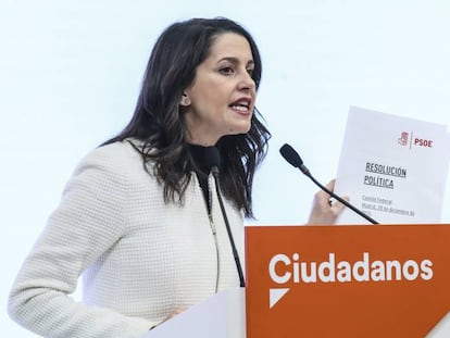La portavoz de Ciudadanos en el Congreso, Inés Arrimadas. En vídeo, declaraciones de Arrimadas.