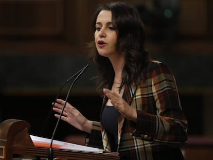 La portavoz de Cs, Inés Arrimadas, en el pleno de investidura. Victor J Blanco GTRES. Vídeo: EPV