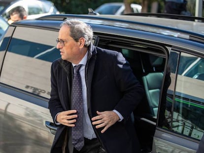 El presidente de la Generalitat, Quim Torra, el pasado 16 de enero. En vídeo, el Supremo mantiene la inhabilitación de Quim Torra como diputado.