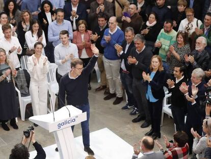 El presidente de la Xunta y líder del PPdeG, Alberto Núñez Feijóo, durante un acto de su partido. En vídeo, su anuncio del adelanto electoral.