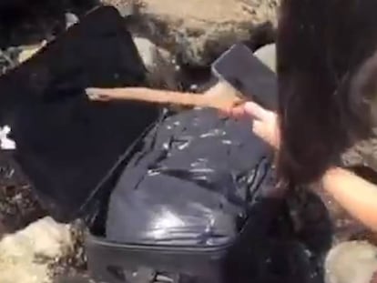 Unos jóvenes encuentran una maleta con restos humanos en una playa de Seattle (EE UU).