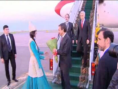 Zapatero inicia en Kazajistán una gira para apoyar las exportaciones españolas