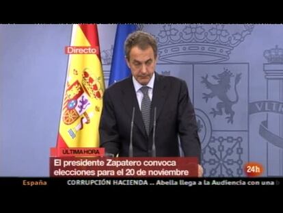 Zapatero convoca el 20-N para que "otro Gobierno dé certidumbre"