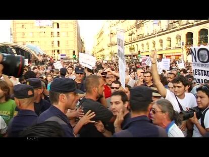 Ocho detenidos y 11 heridos en los incidentes tras la marcha laica en Madrid