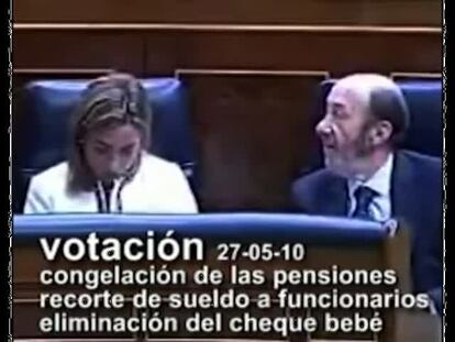 El PP contraataca recordando el apoyo de Rubalcaba a los recortes de Zapatero