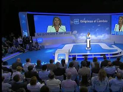 Cospedal: "Si gana el PP, será el fin de las reuniones en las gasolineras"