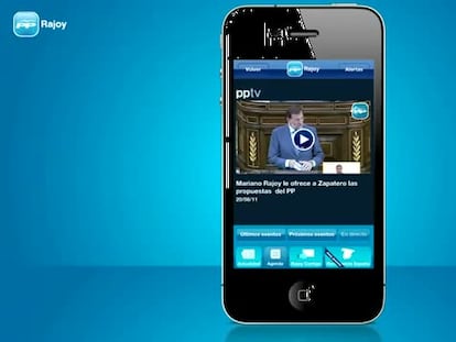 Mariano Rajoy, en el móvil