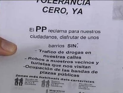El PP catalán asocia delincuencia e inmigración