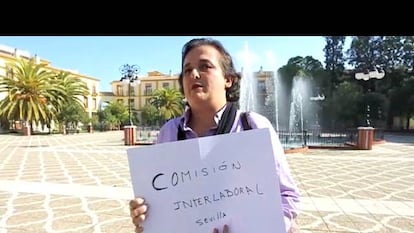 Miriam Ollero, miembro del 15-M y empleada municipal.