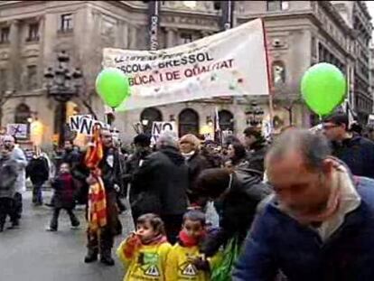 Protestas contra los recortes de la Generalitat