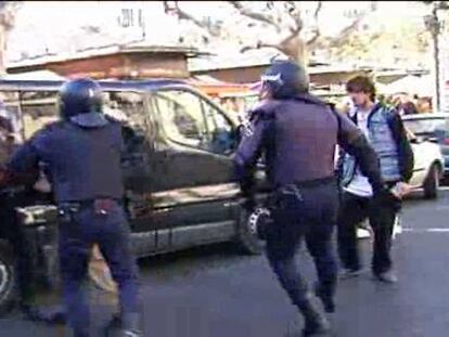 Las cargas de la policía en Valencia
