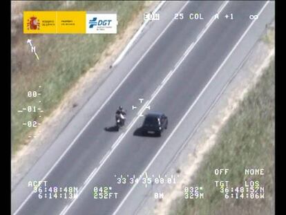 La DGT elabora un vídeo con infracciones de motoristas.