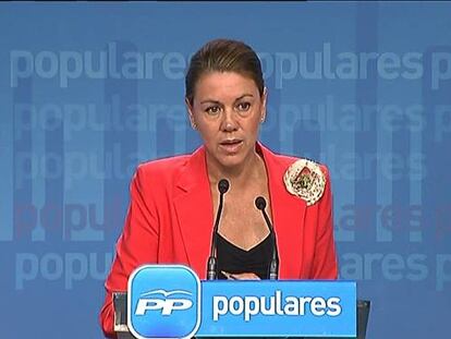 Cospedal niega una rebelión: “El PP cumple la ley en toda España”