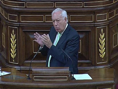 El ministro de Exteriores, José Manuel García-Margallo, ha afirmado hoy en el Congreso que movimientos políticos como "el nazismo y el marxismo" ponen "al individuo al servicio de una idea abstracta", como, a su juicio, también hace el nacionalismo.