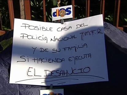 El SUP se manifiesta contra la subasta de la vivienda de un policía