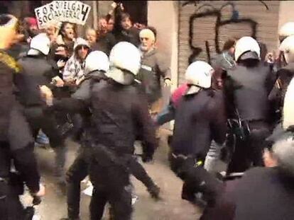 Carga policial en Murcia contra la Plataforma de Afectados por las Hipotecas