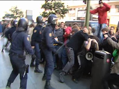 Cargas policiales en el centro de Madrid