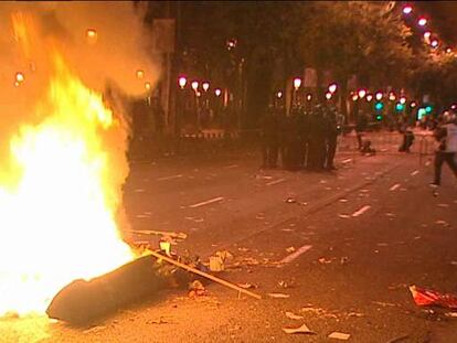 La huelga concluye con altercados en Madrid